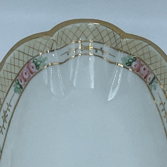 Antique Nippon Hand-painted Oval Serving Bowl/ Dish - Picture 9 of 15